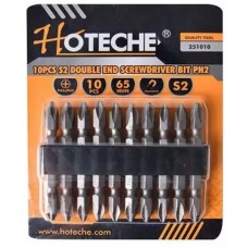 Набор бит  1/4", PН2-65мм, 10шт.  HOTECHE  251010                                                                         