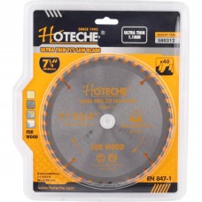 Диск по дереву ультра тонкий  185 х 20мм х 40T.  HOTECHE  580312