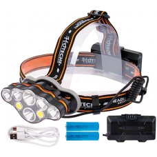 Фонарик налобный  8 Вт, LED.  HOTECHE  440007