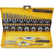 Набор метчиков и плашек  32 шт.   HOTECHE  640203